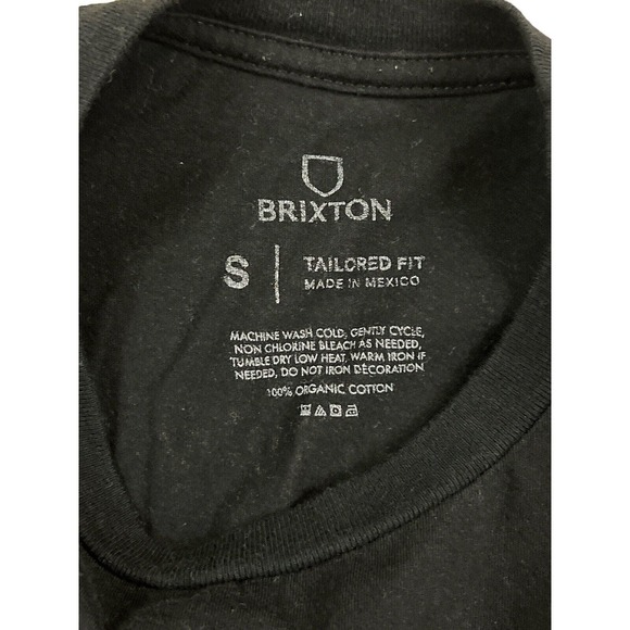 Brixton Tailored Fit Men Black Short Sleeve Crew Neck T-Shirt Sz S‎ - Picture 5 of 6